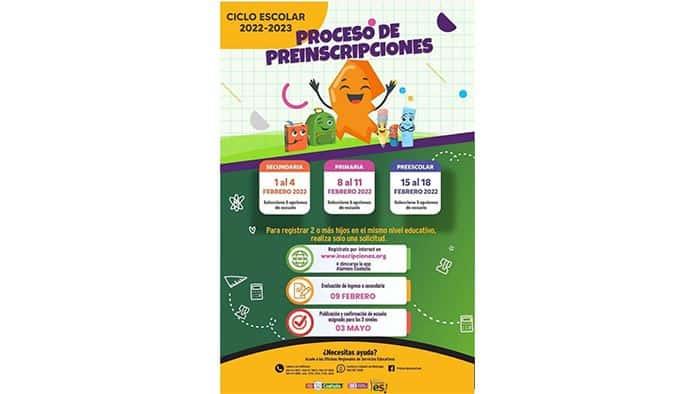 Inician en Febrero las preinscripciones