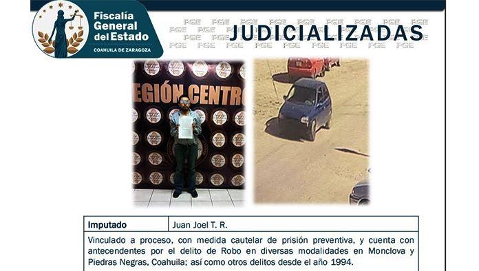 Procesan a ladrón de vehículos