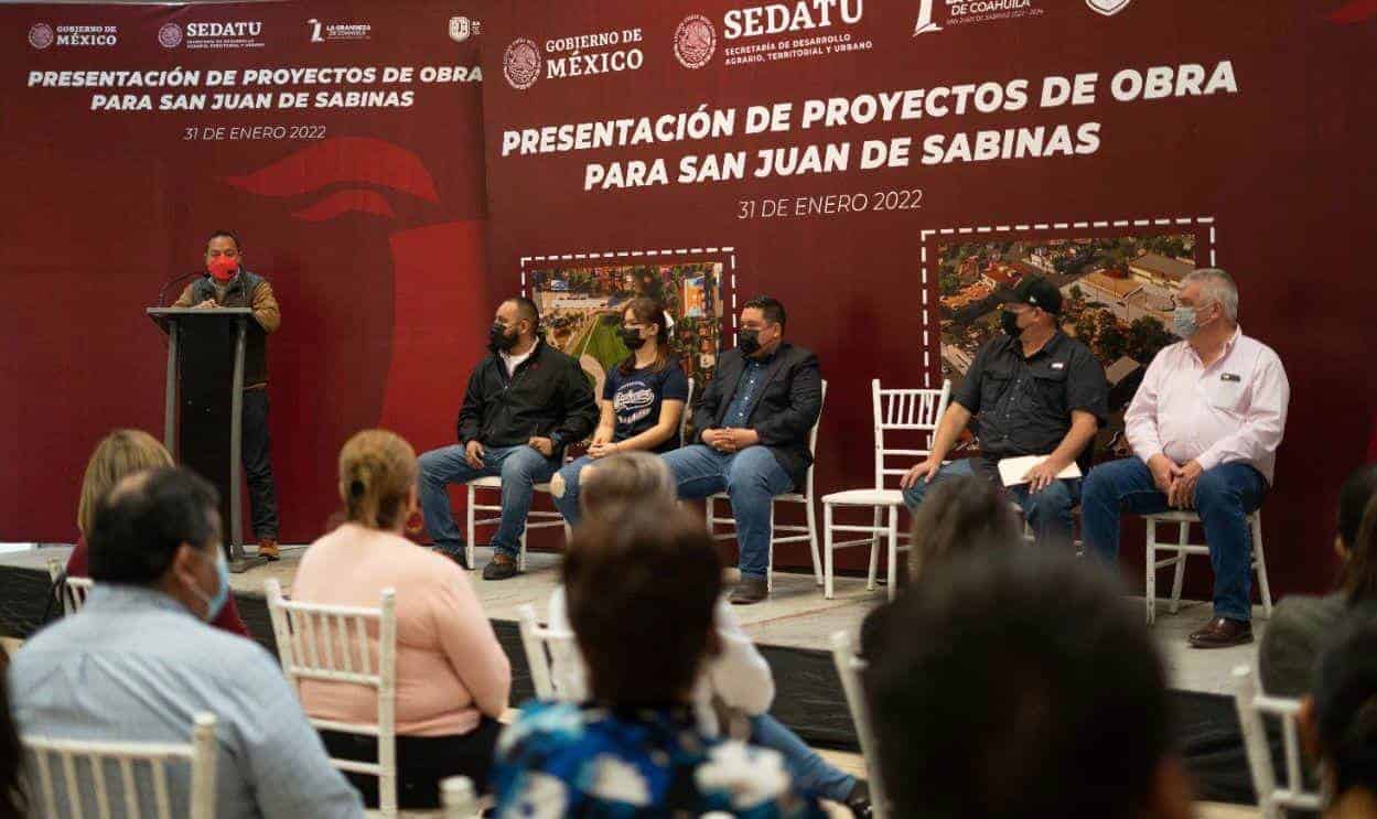 San Juan de Sabinas: Presenta SEDATU obras por 37 mdp