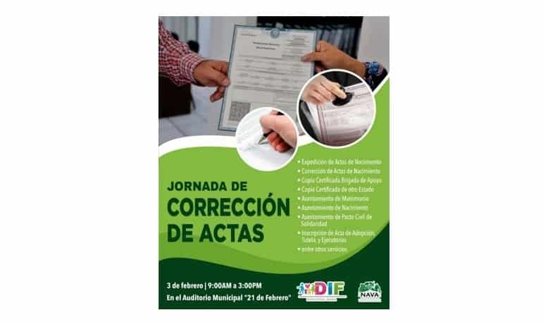 Realizan jornada del registro civil  con corrección de actas