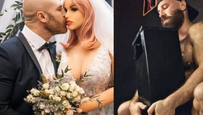 Fisiculturista se casó con su muñeca sexual, ahora se divorcia por infidelidad