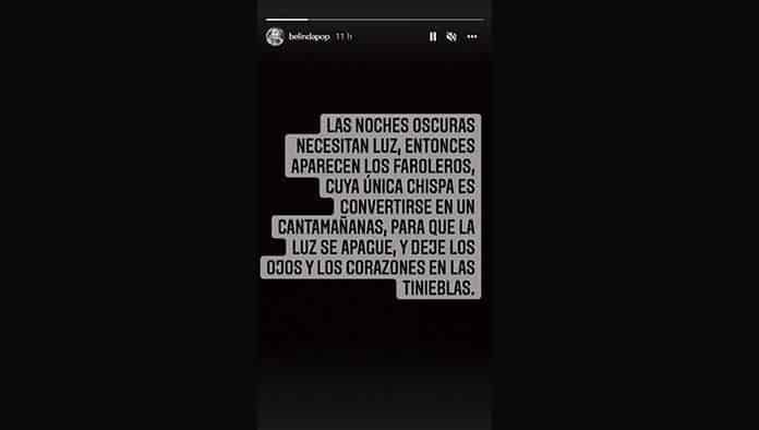 Mientras Christian Nodal la ignora, Belinda publica desconsolado mensaje en la madrugada