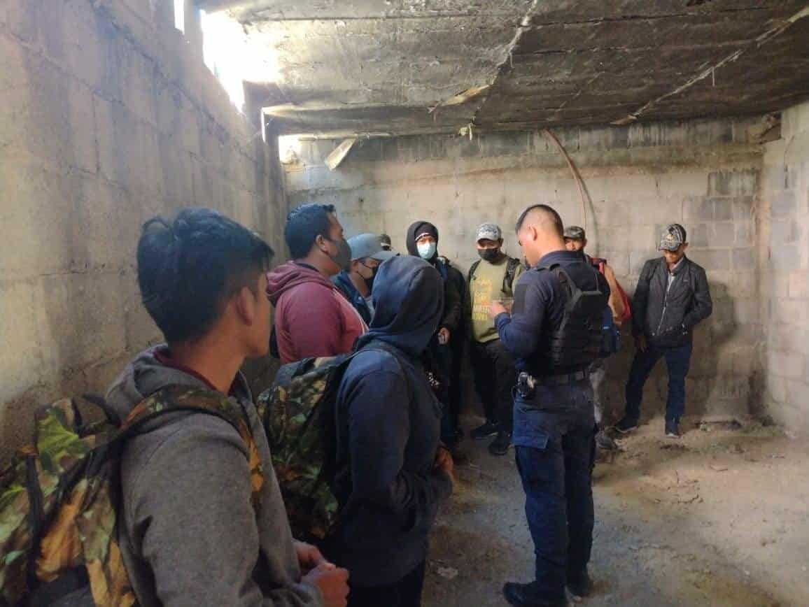Rescata PCC a 13 migrantes  al interior de una obra negra