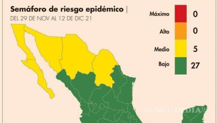 Coahuila regresa a color amarillo en Semáforo Epidemiológico