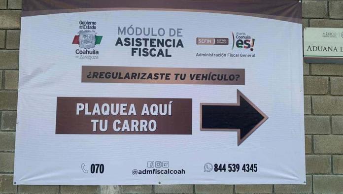 Administración Fiscal Coahuila instalan módulo de regularización
