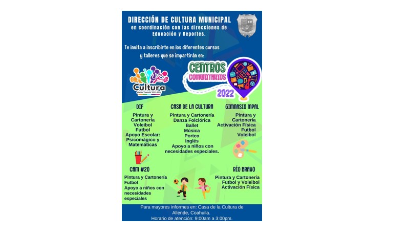 En Allende reanudan actividades centros comunitarios