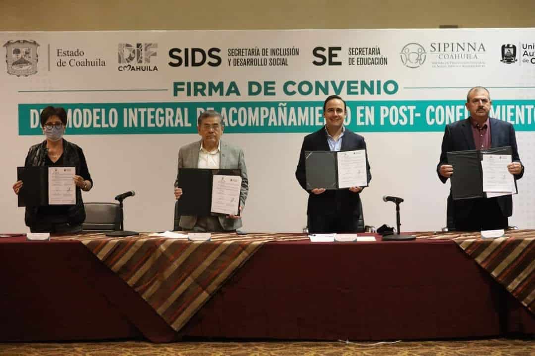 Firman convenio para atender a la niñez