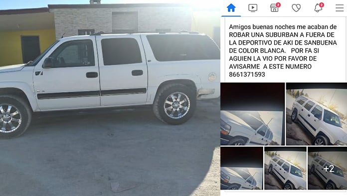 Cambia camioneta, a los pocos días se la roban