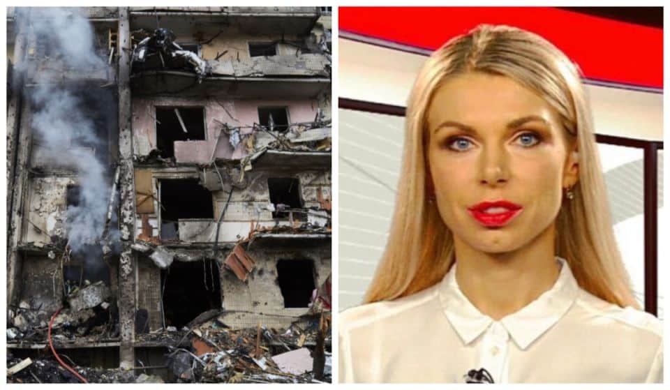 Periodista se entera en vivo  que su casa fue bombardeada por el ejercito ruso