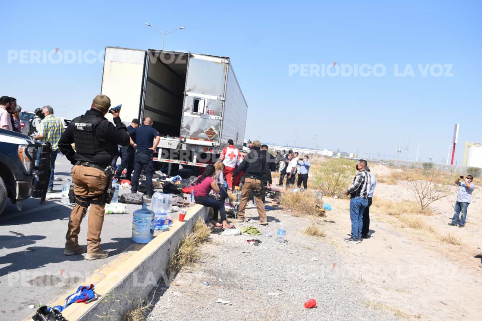 ¡Tragedia Migrante!; abandonan en Monclova a 200 personas en la caja de un tráiler