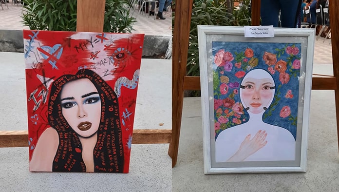 Jóvenes de San Buena exponen su arte