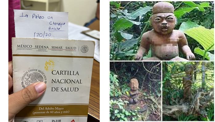 Una derechohabiente del IMSS acudió a consultar;  motivo de su visita, Me pateó un chaneque anoche”.