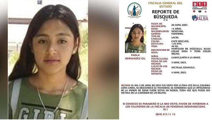 Nuevo León busca a Debannhi; Coahuila a Paola