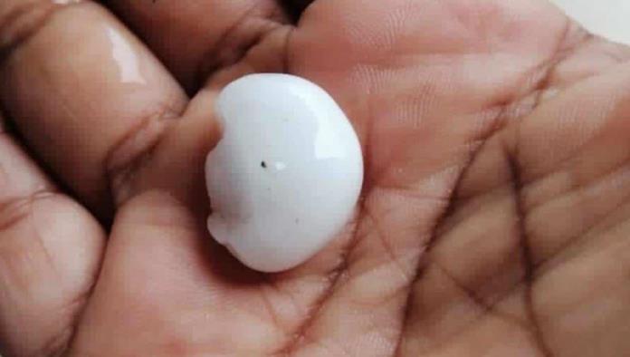 Sorprende intensa lluvia y granizada