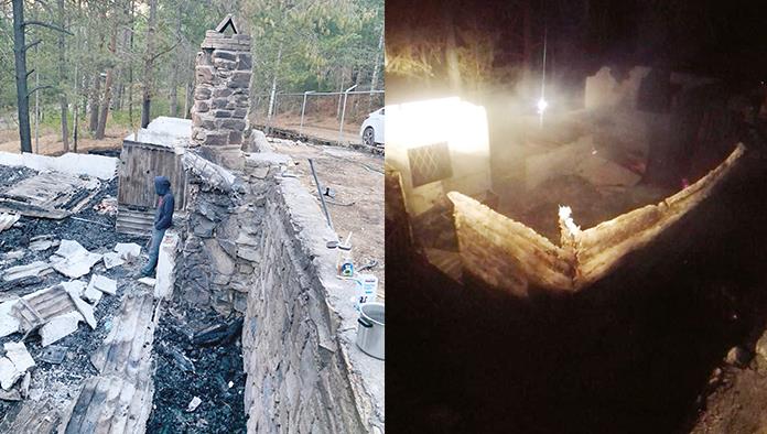 Arde cabaña en Arteaga