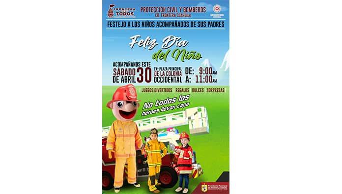 Frontera: Festejarán Protección Civil y Bomberos  a niños de  la Occidental