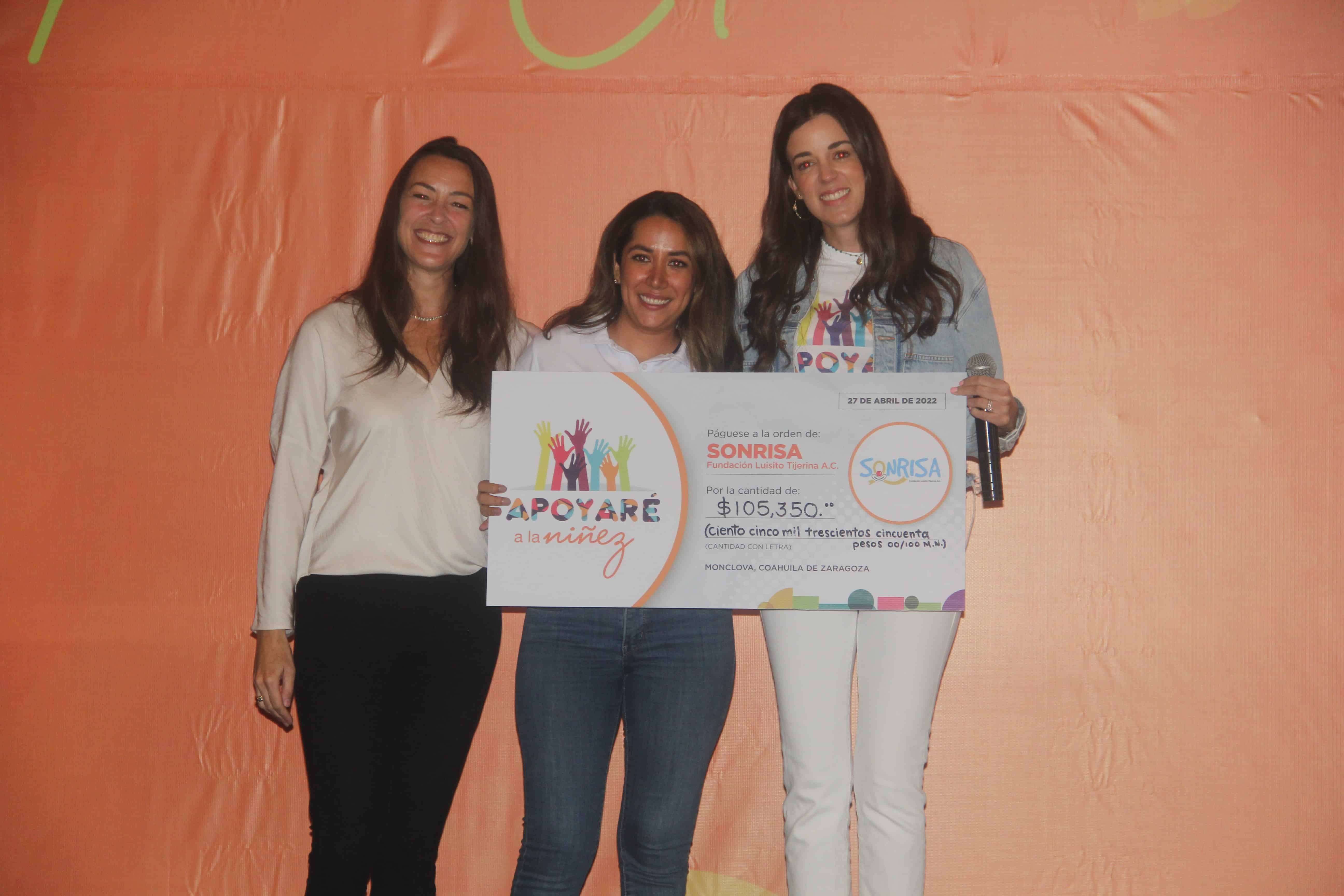 La asociación Sonrisa recibió 105 mil 350 pesos por parte de Apoyaré.