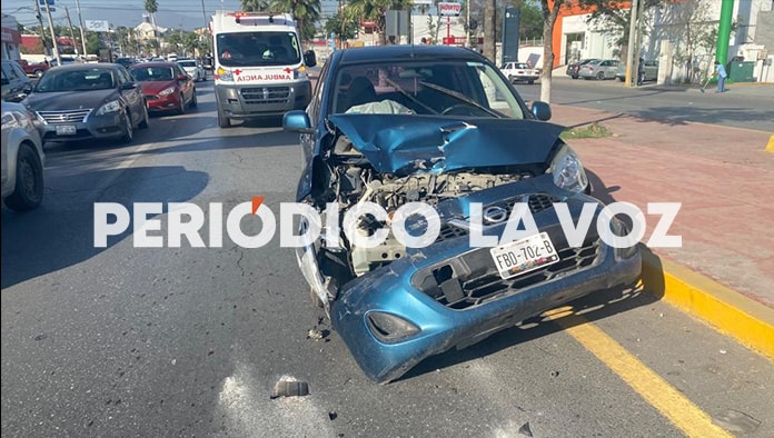 El choque por alcance se registró sobre el bulevar Harold R. Pape, en el cruce con el bulevar Madero.