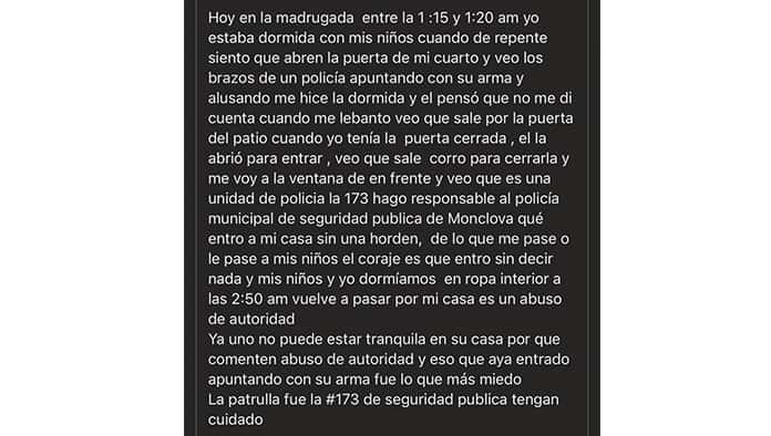 Denuncia abuso policíaco.