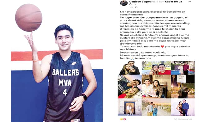 Su novia Denisse le dedicó un mensaje en su red social de Facebook.
