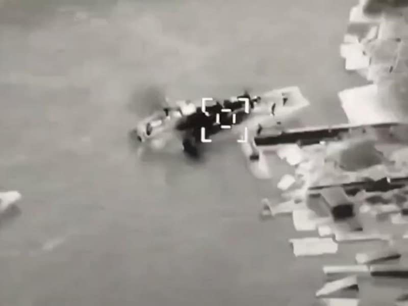 Dron ucraniano destruyo otra embarcación rusa