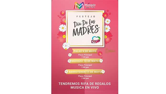 Múzquiz: Serán 3 festejos a mamás