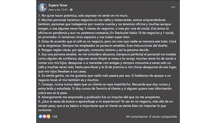 Hace unos días una internauta monclovense, hizo público a través de sus redes sociales que había sido corrida de una cafetería.