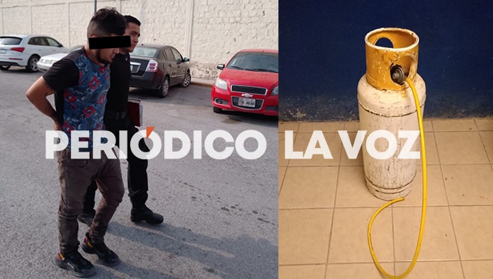 Rubén Rodríguez Castillo fue turnado al MP. El cilindro de gas fue asegurado por la Policía.