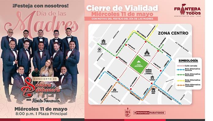 Celebrará Piña a madres con concierto de Sonora Santanera; cerrarán calles