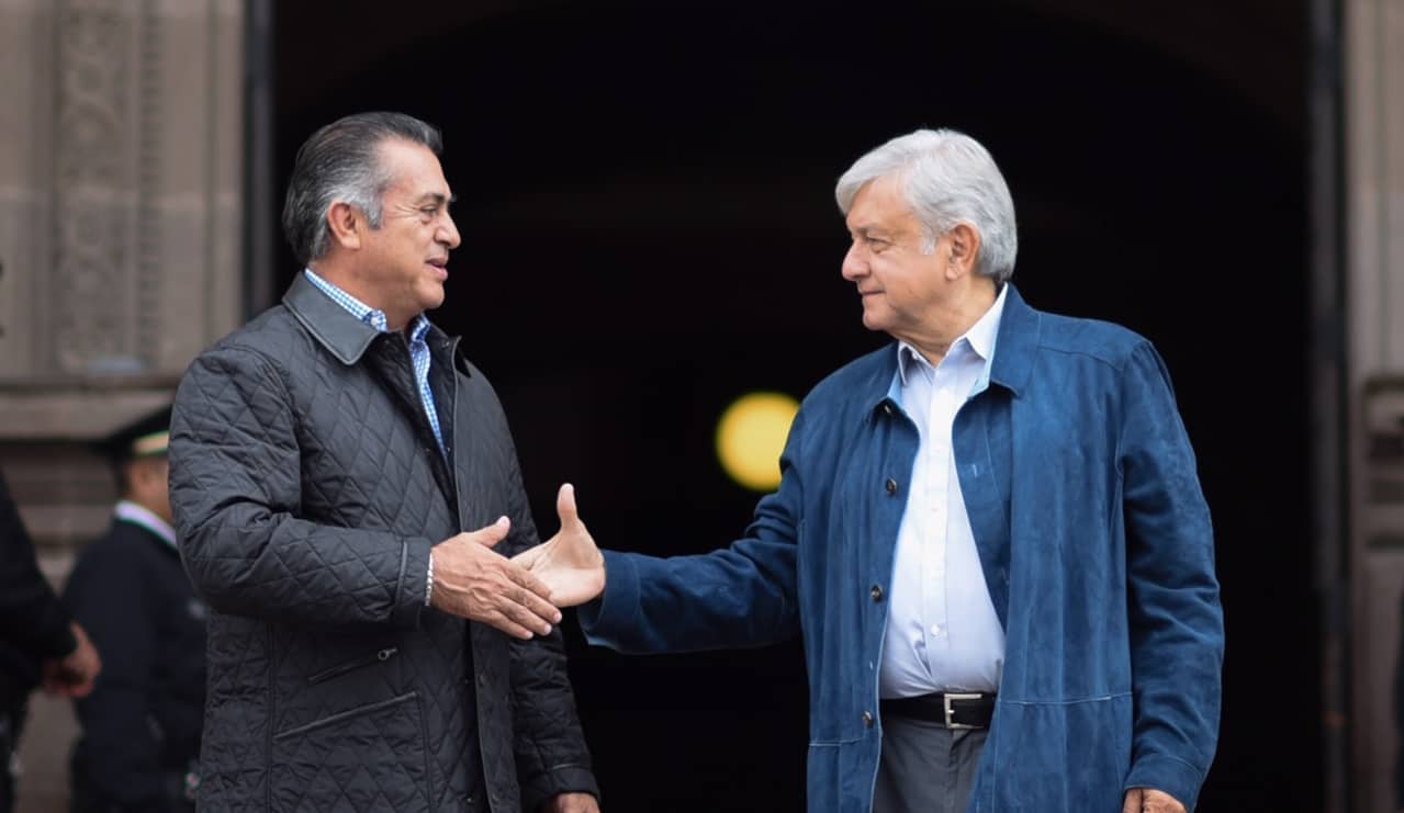 Jaime Rodríguez y AMLO cuando el primero era gobernador de Nuevo León. (Foto: archivo)