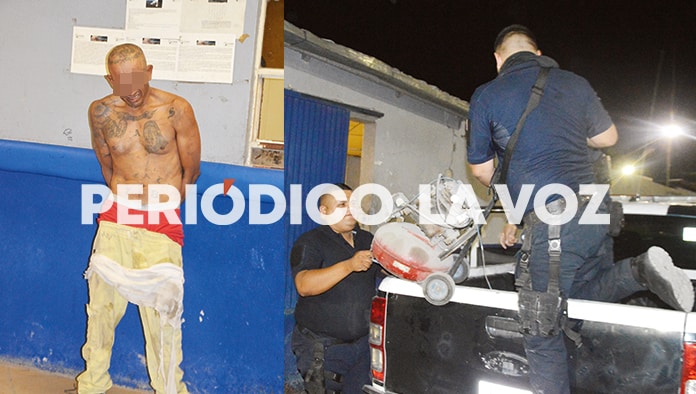 Un compresor de aire y un acumulador fue lo que el malandro se andaba robando.