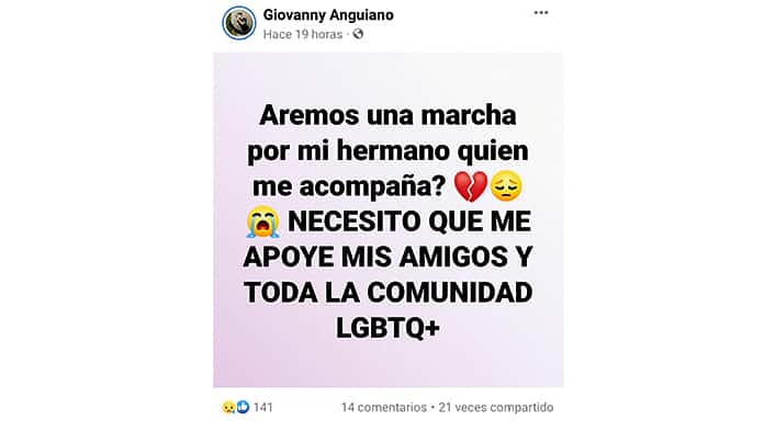 Realizarán marcha en honor a Cristopher Anguiano.