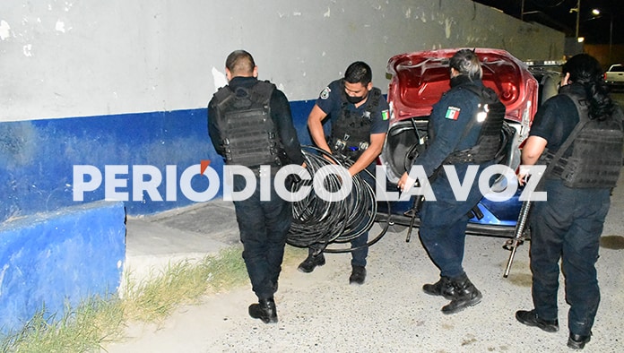 Roba a CFE cable de alta tensión