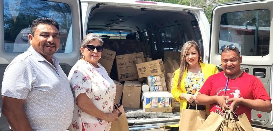 Donan insumos a planteles educativos
