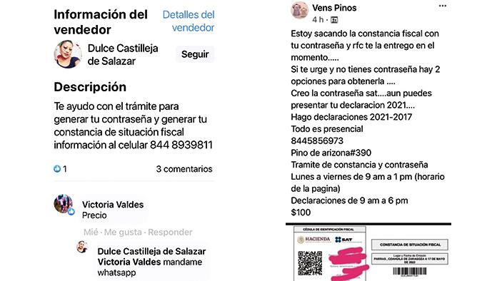 Ofertan en $400 la constancia del SAT