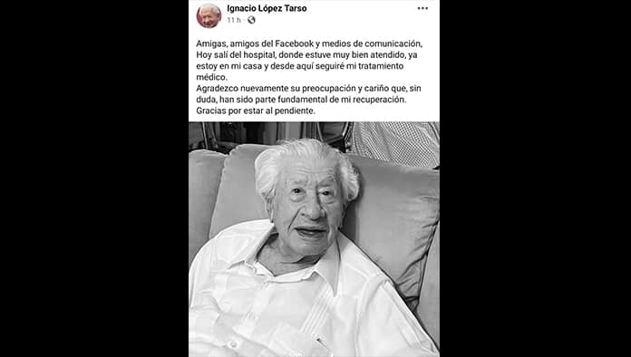 Ignacio López Tarso sale del hospital tras sufrir neumonía