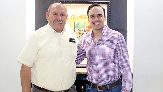 El secretario de Inclusión y Desarrollo Social del Estado de Coahuila, Manolo Jiménez, visitó al alcalde Juan Antonio Garza García.