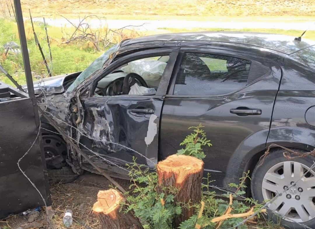 Rápida y furiosa conductora se queda sin frenos y choca contra un árbol