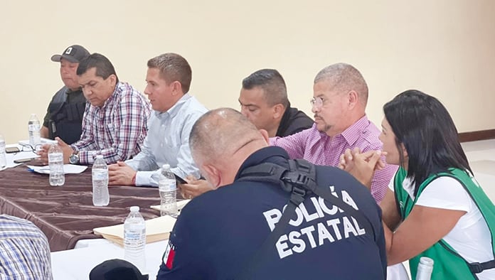 El alcalde Hugo Iván Lozano Sánchez presidió la reunión de seguridad con la Fiscalía General del Estado.