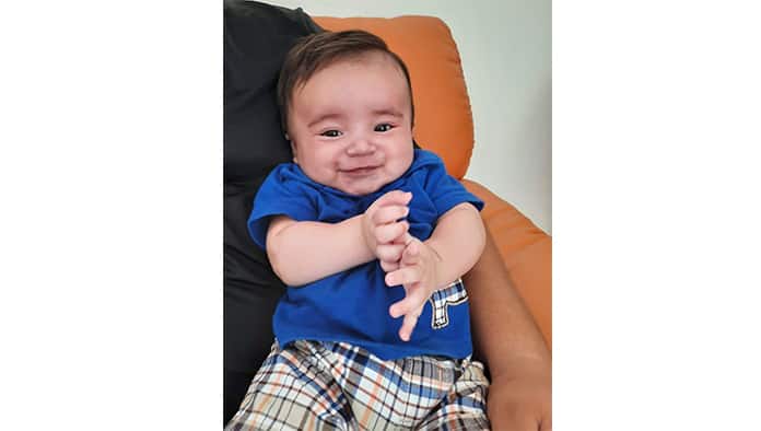 El pequeño tiene 5 meses de nacido.