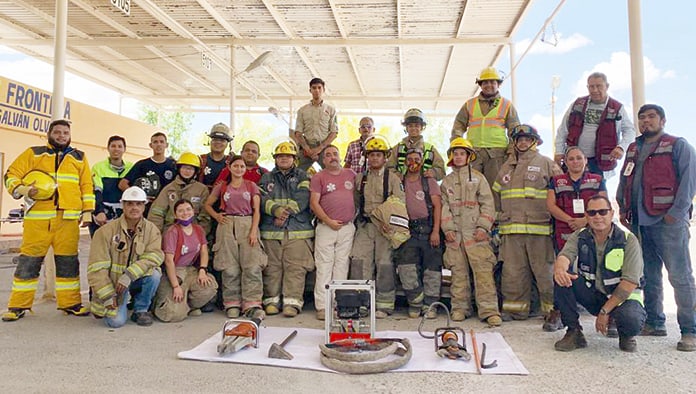 Bomberos de Frontera recibieron capacitación.