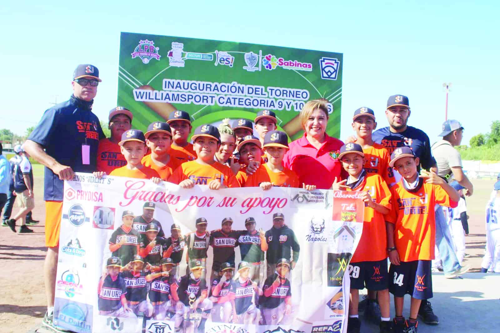 Con gran entusiasmo arrancó la liga nacional Williamsport 9-10 en Sabinas.