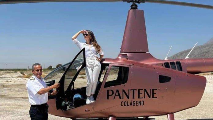 Camila Sodi recorre en helicóptero el Valle de Cuatro Ciénegas