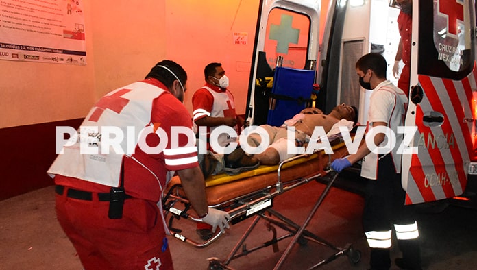 El lesionado fue trasladado al Hospital Amparo Pape.