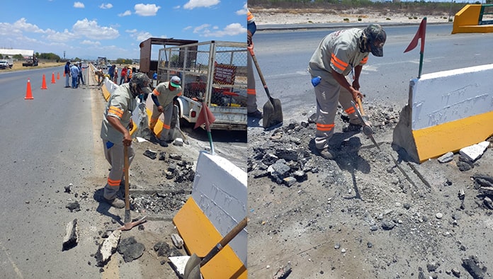 El alcalde Roberto Piña Amaya al frente de la administración municipal; ayer arrancó la segunda etapa de la obra.