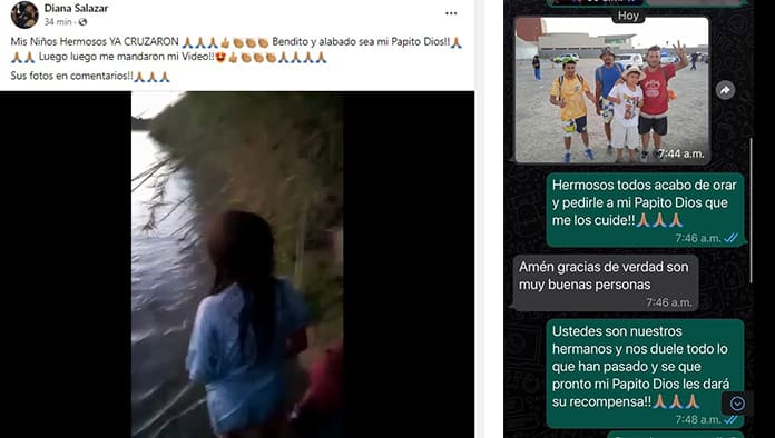 Logran cruzar a Estados Unidos. Son los migrantes que ayudó en Monclova.