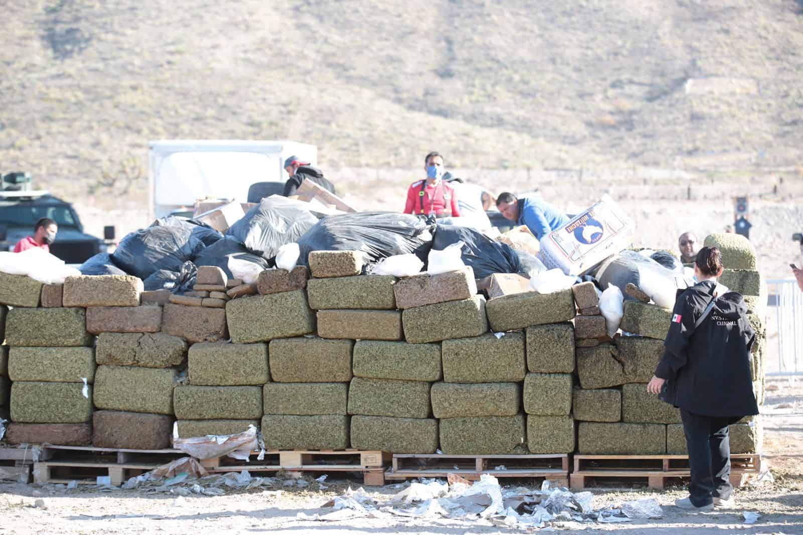 Incineran droga en Coahuila
