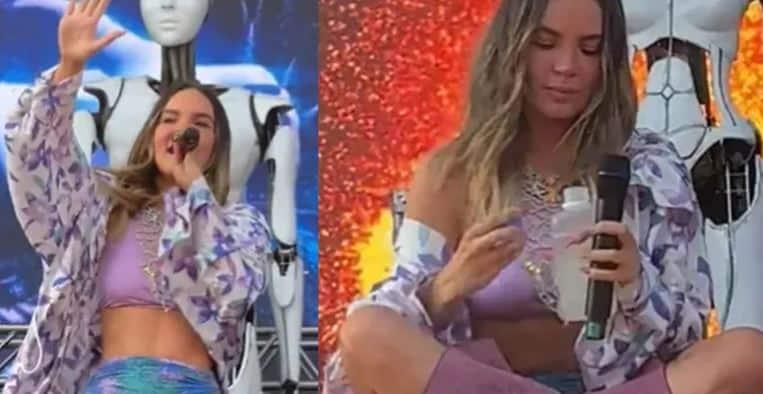 “Me siento mareada”: Belinda casi se desmaya en pleno concierto