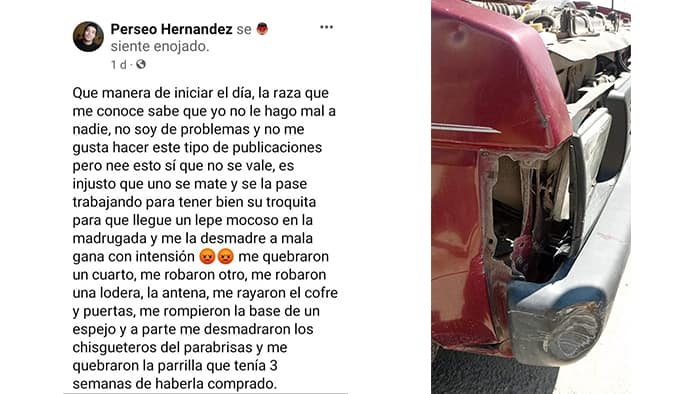 Se denunció públicamente un robo a vehículo.