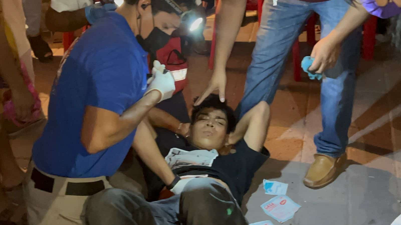 El lesionado fue trasladado al hospital más cercano.